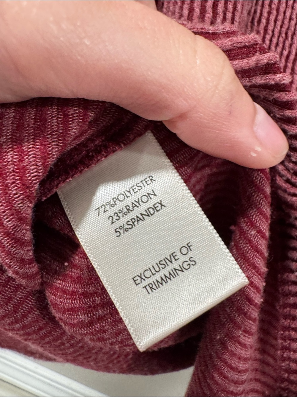 BKE Ribbed Henley Tank Top in Burgundy - Picture 4 of 5